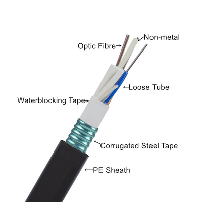 Çelik Bant Zırhlı Hibrit Fiber Optik Kablo / Boru Hattı Fiber Optik Kablo 2km/roll